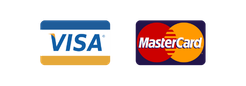 Secure payment options Visa and Mastercard accepted