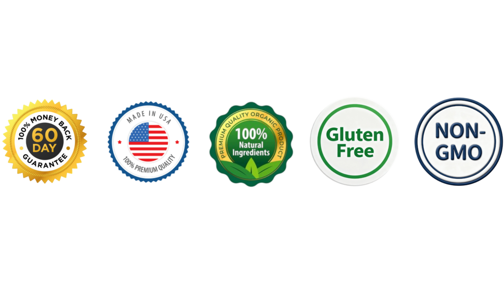 Bruno quality badges 60 day guarantee gluten free non GMO