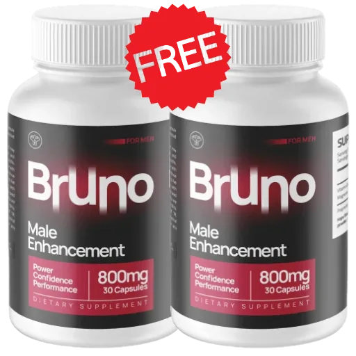 Bruno Capsules 2 Bottle Free Bonus Australia,Two-bottle Bruno Capsules bundle with free bonus badge for Australian customers