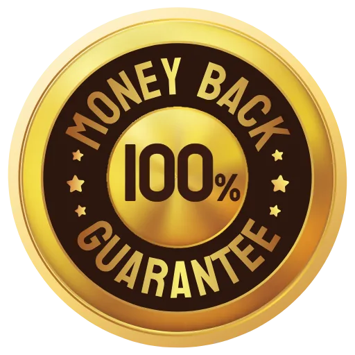 Bruno Capsules 60 Day Money Back Guarantee,Sixty-day money-back guarantee badge for Bruno Capsules